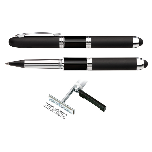 Στυλό Heri Promesa Stamp&Touch Roller Μαύρο 85321 με σφραγίδα