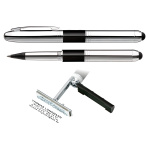 Στυλό Heri Promesa Stamp&Touch Roller Chrome 85300 με σφραγίδα