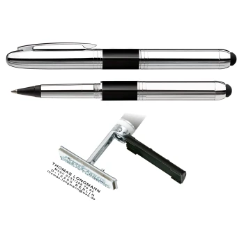 Στυλό Heri Promesa Stamp&Touch Roller Chrome 85300 με σφραγίδα