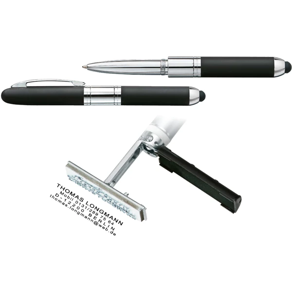 Στυλό Heri Mini Stamp&Touch Pen Μαύρο 4321 με σφραγίδα