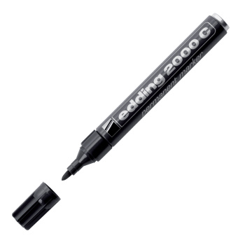 Μαρκαδόρος Edding 2000C Μαύρος 1.5-3mm Ανεξίτηλος στρογγυλός