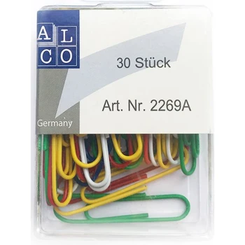 Συνδετήρες Alco 2269A 50mm Χρωματιστοί 30 τεμ