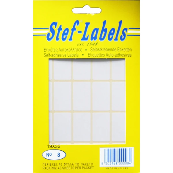 Ετικέτες Αυτοκόλλητες No8 Stef-Labels 19x32mm