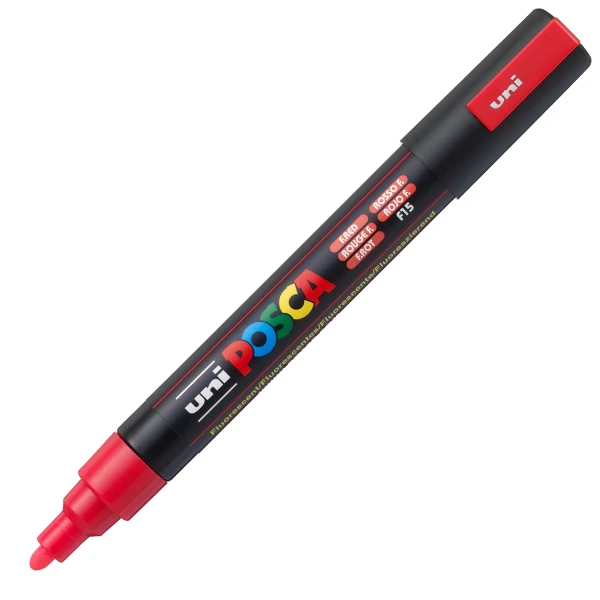 Posca Fluo Red PC-5M Medium μαρκαδόρος 1.8-2.5mm