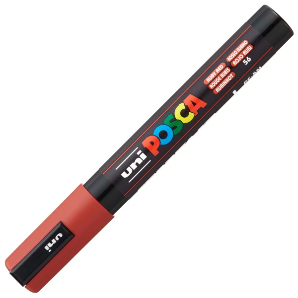 Posca Ruby Red PC-5M Medium μαρκαδόρος 1.8-2.5mm