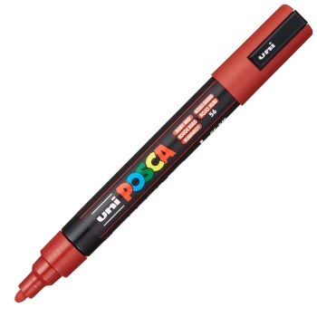 Posca Ruby Red PC-5M Medium μαρκαδόρος 1.8-2.5mm