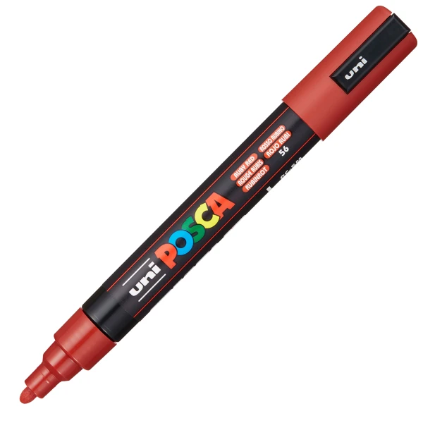 Posca Ruby Red PC-5M Medium μαρκαδόρος 1.8-2.5mm