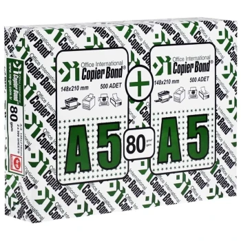 Χαρτί Α5 Copier Bond 80gr Λευκό 148.5x210mm πακέτο 1000 φύλλα (μισό του Α4)