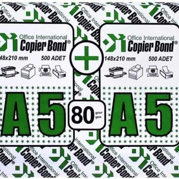 Χαρτί Α5 Copier Bond 80gr Λευκό 148.5x210mm πακέτο 1000 φύλλα (μισό του Α4)
