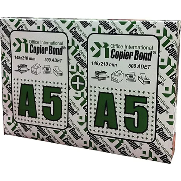 Χαρτί Α5 Copier Bond 80gr Λευκό 148.5x210mm πακέτο 1000 φύλλα (μισό του Α4)