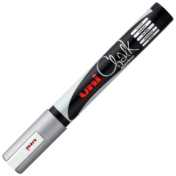 Μαρκαδόρος Uni Chalk Marker Silver PWE-5M Medium 1.8-2.5mm