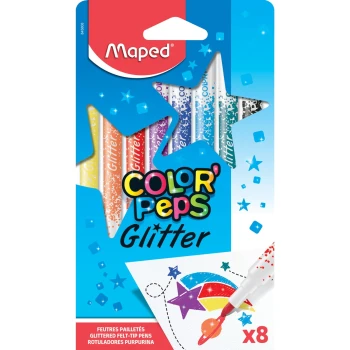 Maped Color Peps Glitter Μαρκαδόροι Ζωγραφικής
