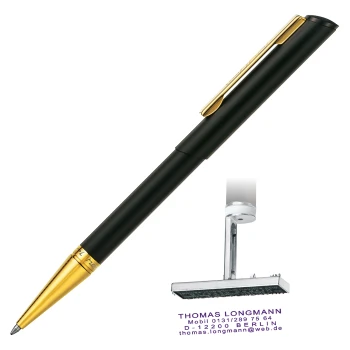 Στυλό Heri Pen Diagonal Black 3020 με σφραγίδα