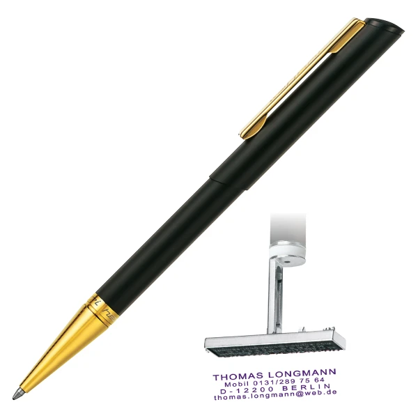 Στυλό Heri Pen Diagonal Black 3020 με σφραγίδα