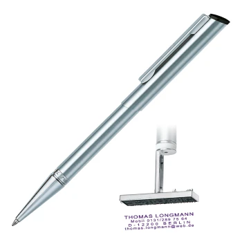 Στυλό Heri Pen Diagonal Chrome 3000 με σφραγίδα