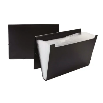 Φάκελος Α4 μαύρος 13 θέσεων με λάστιχο 33x25cm Typotrust