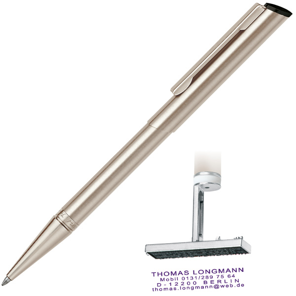 Στυλό Heri Pen Diagonal Pearl 3004 με σφραγίδα