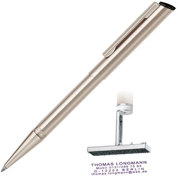 Στυλό Heri Pen Diagonal Pearl 3004 με σφραγίδα