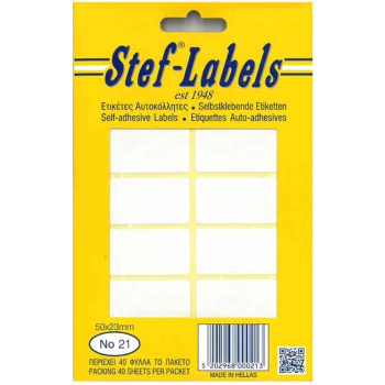 Ετικέτες Αυτοκόλλητες No21 Stef-Labels 23x49mm