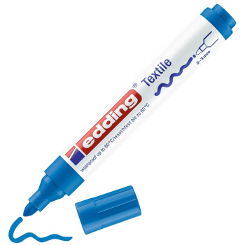 Μαρκαδόρος Υφάσματος Edding Textile 4500 Γαλάζιο 2-3mm