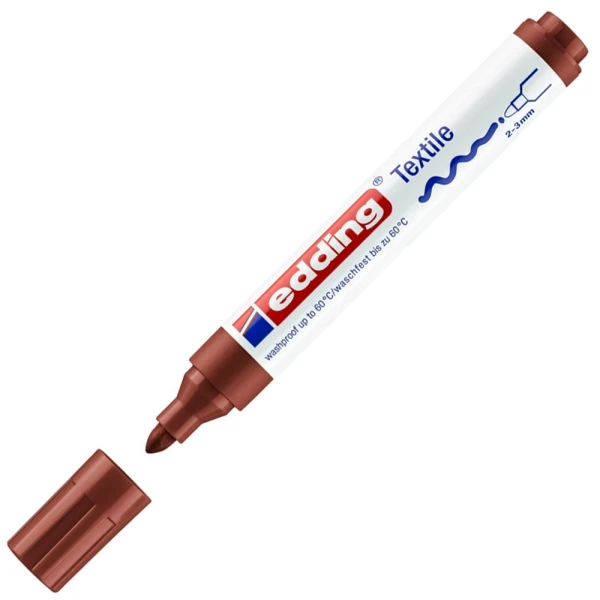 Μαρκαδόρος Υφάσματος Edding Textile 4500 Καφέ 2-3mm