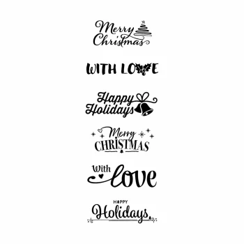 Κείμενα Σφραγίδας Trodat Vintage Christmas Stamp Kit English