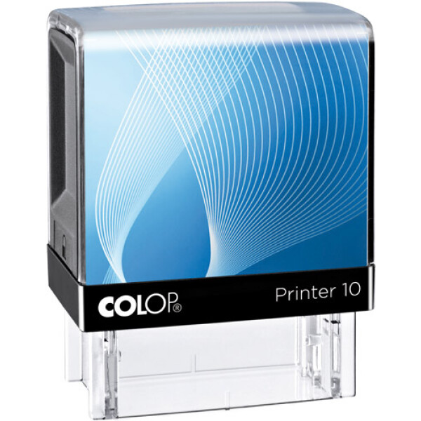 Σφραγίδα Colop G7 New Printer 10 Αυτομελανώμενη Μαύρη με μπλε ετικέτα για κατασκευή σφραγίδας κειμένου έως 2 μικρών λέξεων.
