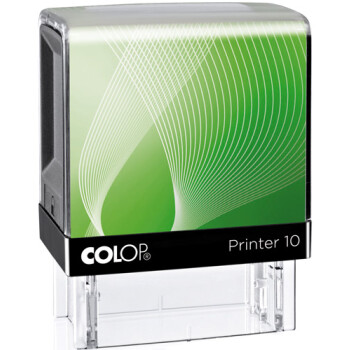 Σφραγίδα Colop G7 New Printer 10 Αυτομελανώμενη Μαύρη με πράσινη ετικέτα για κατασκευή σφραγίδας κειμένου έως 2 μικρών λέξεων.