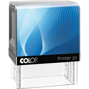 Σφραγίδα Colop G7 New Printer 20 Αυτομελανώμενη Μαύρη με μπλε ετικέτα, για κατασκευή σφραγίδας έως 3ων γραμμών κειμένου.
