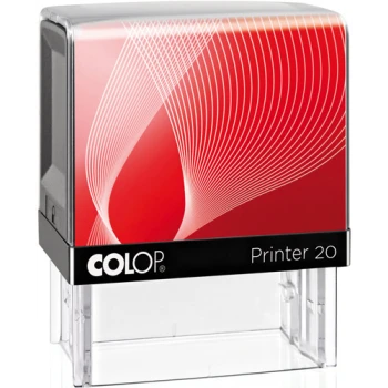Σφραγίδα Colop G7 New Printer 20 Αυτομελανώμενη Μαύρη με κόκκινη ετικέτα για κατασκευή σφραγίδας έως 3ων γραμμών κειμένου.