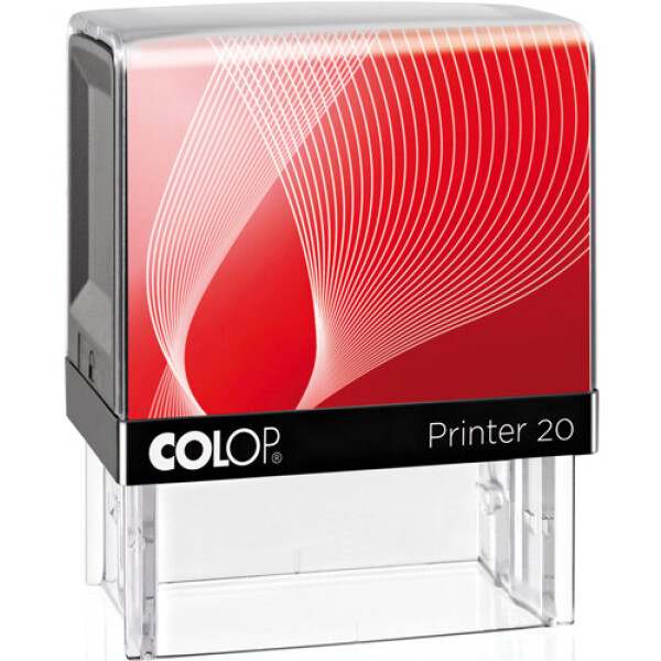 Σφραγίδα Colop G7 New Printer 20 Αυτομελανώμενη Μαύρη με κόκκινη ετικέτα για κατασκευή σφραγίδας έως 3ων γραμμών κειμένου.