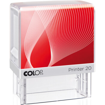 Σφραγίδα Colop G7 New Printer 20 Αυτομελανώμενη Λευκή με κόκκινη ετικέτα, για κατασκευή σφραγίδας έως 3ων γραμμών κειμένου.