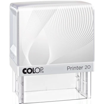Σφραγίδα Colop G7 New Printer 20 Αυτομελανώμενη Λευκή με λευκή ετικέτα για κατασκευή σφραγίδας έως 3ων γραμμών κειμένου.