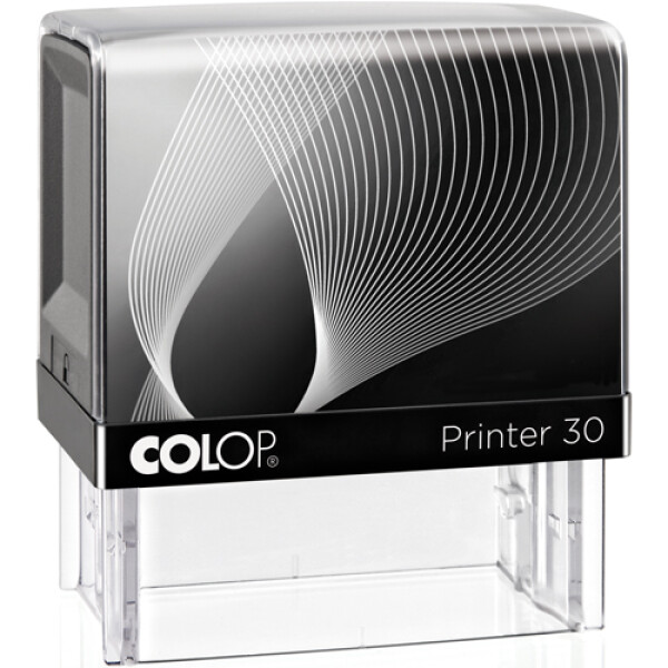 Σφραγίδα Colop G7 New Printer 30 Αυτομελανώμενη Μαύρη με μαύρη ετικέτα για κατασκευή σφραγίδας έως 5 γραμμών κειμένου.