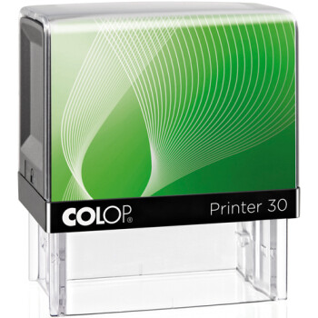Σφραγίδα Colop G7 New Printer 30 Αυτομελανώμενη Μαύρη με πράσινη ετικέτα για κατασκευή σφραγίδας έως 5 γραμμών κειμένου.