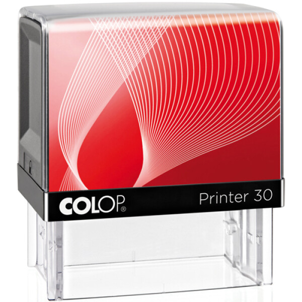 Σφραγίδα Colop G7 New Printer 30 Αυτομελανώμενη Μαύρη με κόκκινη ετικέτα για κατασκευή σφραγίδας έως 4ων γραμμών κειμένου.