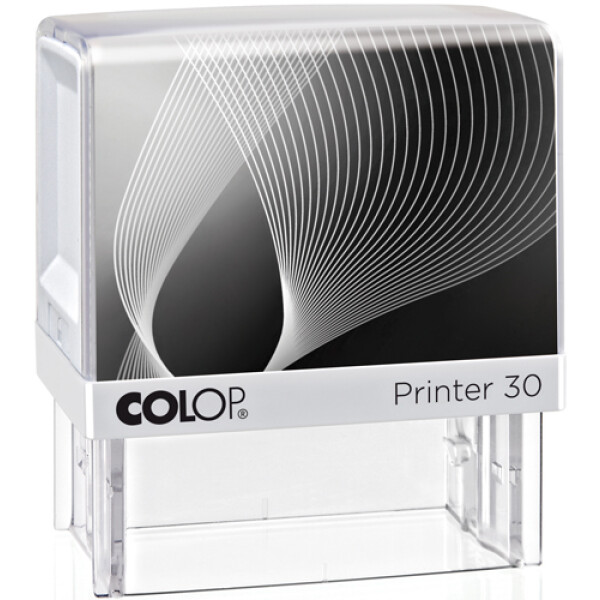 Σφραγίδα Colop G7 New Printer 30 Αυτομελανώμενη Λευκή με μαύρη ετικέτα για κατασκευή σφραγίδας έως 4ων γραμμών κειμένου.
