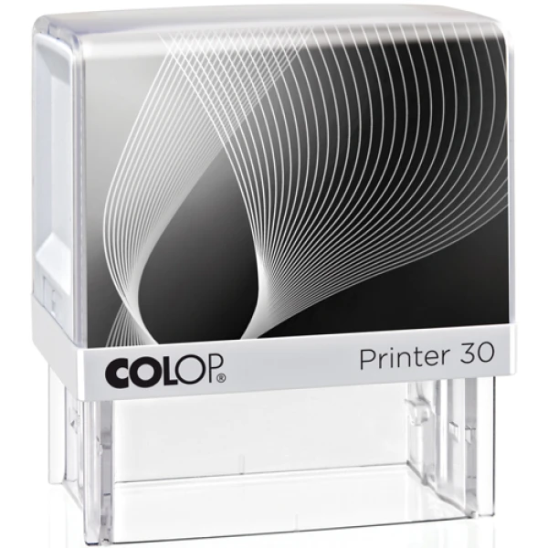 Σφραγίδα Colop G7 New Printer 30 Αυτομελανώμενη Λευκή με μαύρη ετικέτα για κατασκευή σφραγίδας έως 5 γραμμών κειμένου.