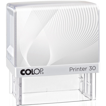 Σφραγίδα Colop G7 New Printer 30 Αυτομελανώμενη Λευκή με λευκή ετικέτα για κατασκευή σφραγίδας έως 4ων γραμμών κειμένου.