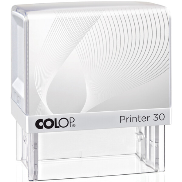 Σφραγίδα Colop G7 New Printer 30 Αυτομελανώμενη Λευκή με λευκή ετικέτα για κατασκευή σφραγίδας έως 5 γραμμών κειμένου.