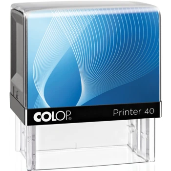 Σφραγίδα Colop G7 New Printer 40 Αυτομελανώμενη Μαύρη με μπλε ετικέτα για κατασκευή σφραγίδας έως 6 γραμμών κειμένου.
