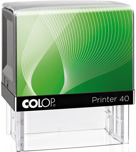 Σφραγίδα Colop G7 New Printer 40 Αυτομελανώμενη Μαύρη με πράσινη ετικέτα για κατασκευή σφραγίδας έως 6 γραμμών κειμένου.