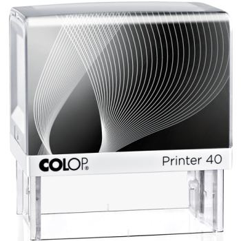 Σφραγίδα Colop G7 New Printer 40 Αυτομελανώμενη Λευκή με μαύρη ετικέτα για κατασκευή σφραγίδας έως 6 γραμμών κειμένου.