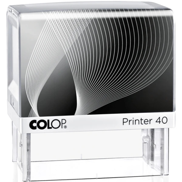 Σφραγίδα Colop G7 New Printer 40 Αυτομελανώμενη Λευκή με μαύρη ετικέτα για κατασκευή σφραγίδας έως 6 γραμμών κειμένου.