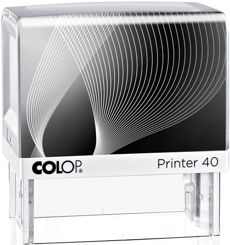 Σφραγίδα Colop G7 New Printer 40 Αυτομελανώμενη Λευκή με μαύρη ετικέτα για κατασκευή σφραγίδας έως 6 γραμμών κειμένου.
