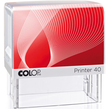 Σφραγίδα Colop G7 New Printer 40 Αυτομελανώμενη Λευκή με κόκκινη ετικέτα για κατασκευή σφραγίδας έως 6 γραμμών κειμένου.