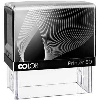 Σφραγίδα Colop G7 New Printer 50 Αυτομελανώμενη Μαύρη με μαύρη ετικέτα για κατασκευή σφραγίδας έως 8 γραμμών κειμένου.