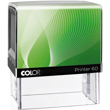 Σφραγίδα Μηχανικών Colop G7 New Printer 60 Αυτομελανώμενη Μαύρη με Πράσινη ετικέτα, για κατασκευή σφραγίδας έως 7 γραμμών κειμένου.