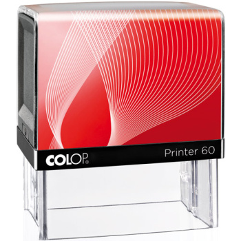 Σφραγίδα Μηχανικών Colop G7 New Printer 60 Αυτομελανώμενη Μαύρη με Κόκκινη ετικέτα, για κατασκευή σφραγίδας έως 7 γραμμών κειμένου.