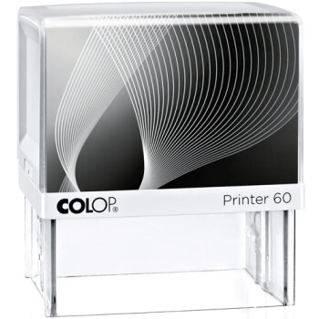 Σφραγίδα Colop G7 New Printer 60 Αυτομελανώμενη Λευκή με Μαύρη ετικέτα για κατασκευή σφραγίδας έως 10 γραμμών κειμένου.
